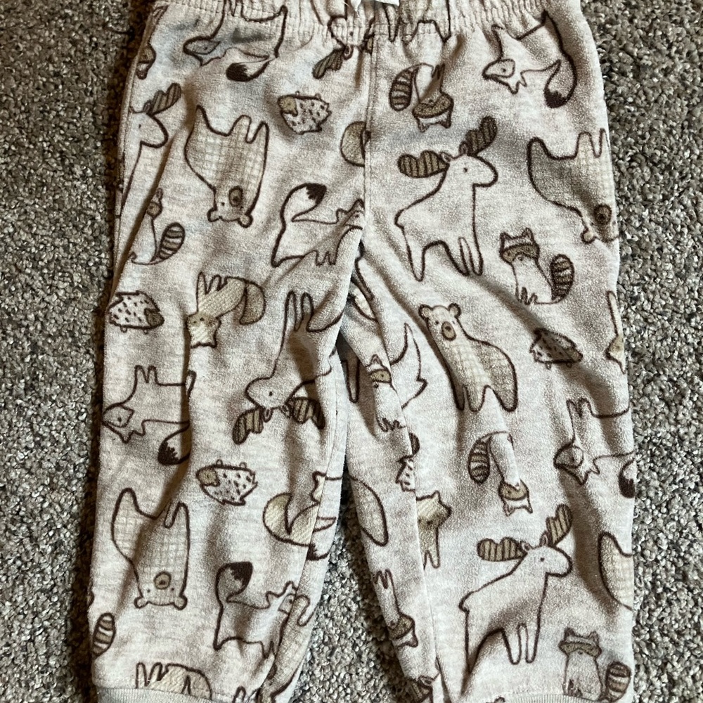 Carter's Beige Animal Print Pants
